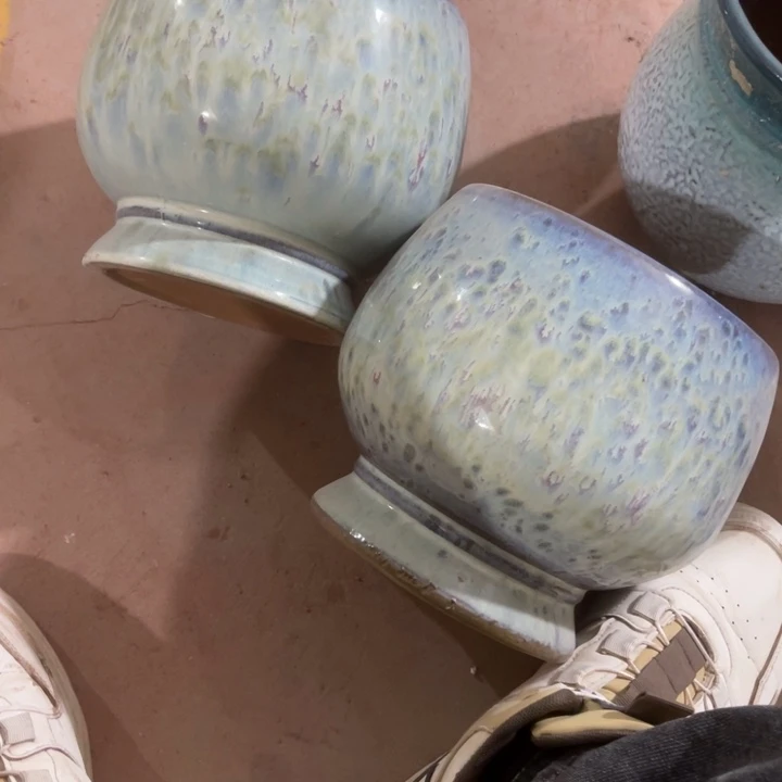 紫砂花盆口径17高度18两只正品