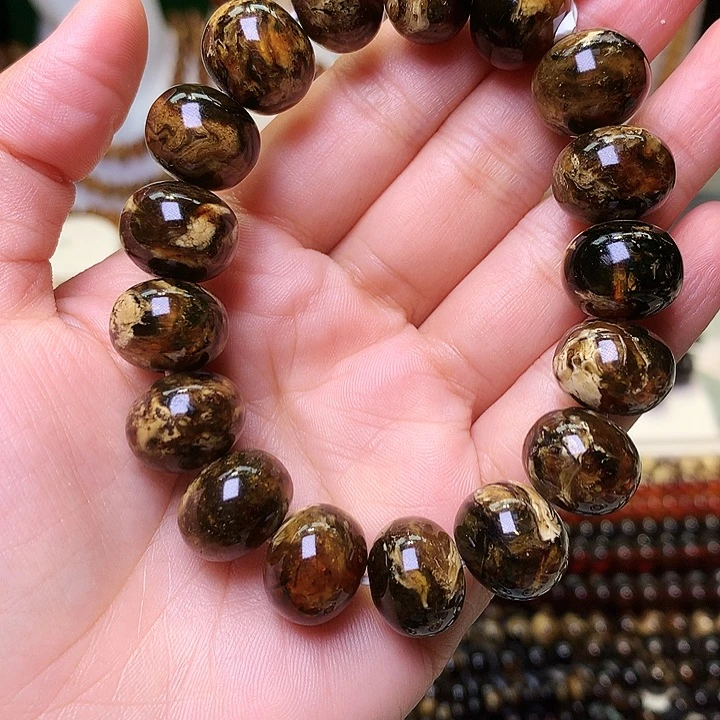 裸石琥珀未镶嵌抚顺琥珀卡15花珀