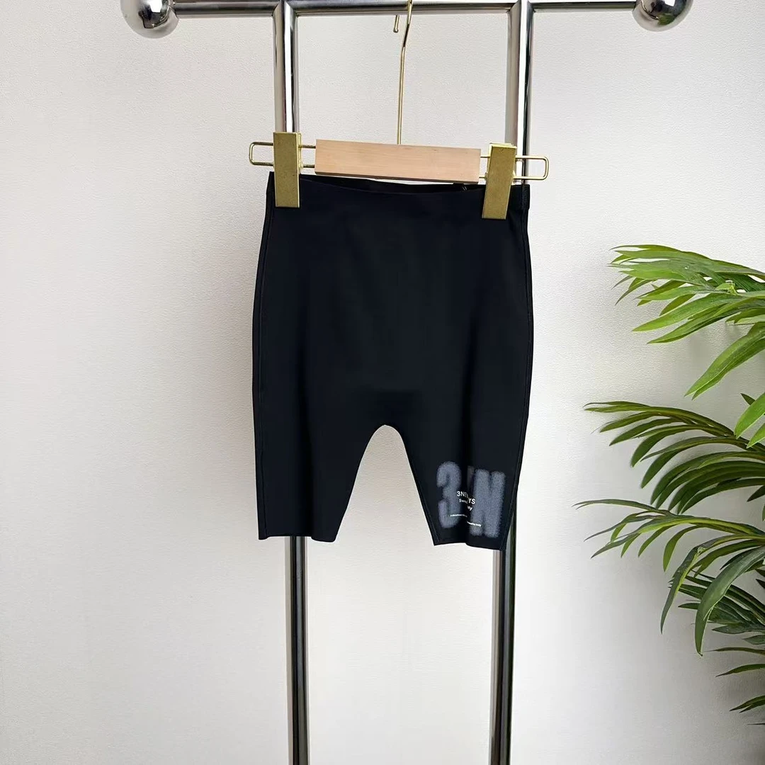 【2945】经典黑骑行中裤B5-2