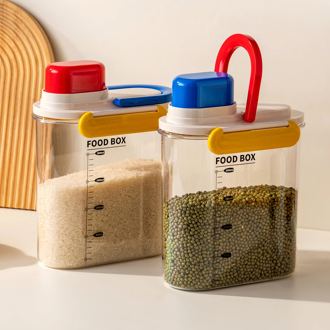 onlycook食品级五谷杂粮储物罐家用面粉防潮密封罐子带刻度大米桶