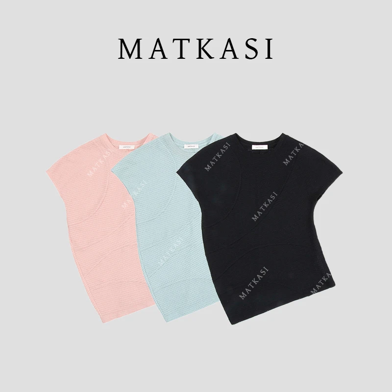 MATKASI 设计感休闲时尚气质百搭日常通勤舒适感肌理感造型T恤