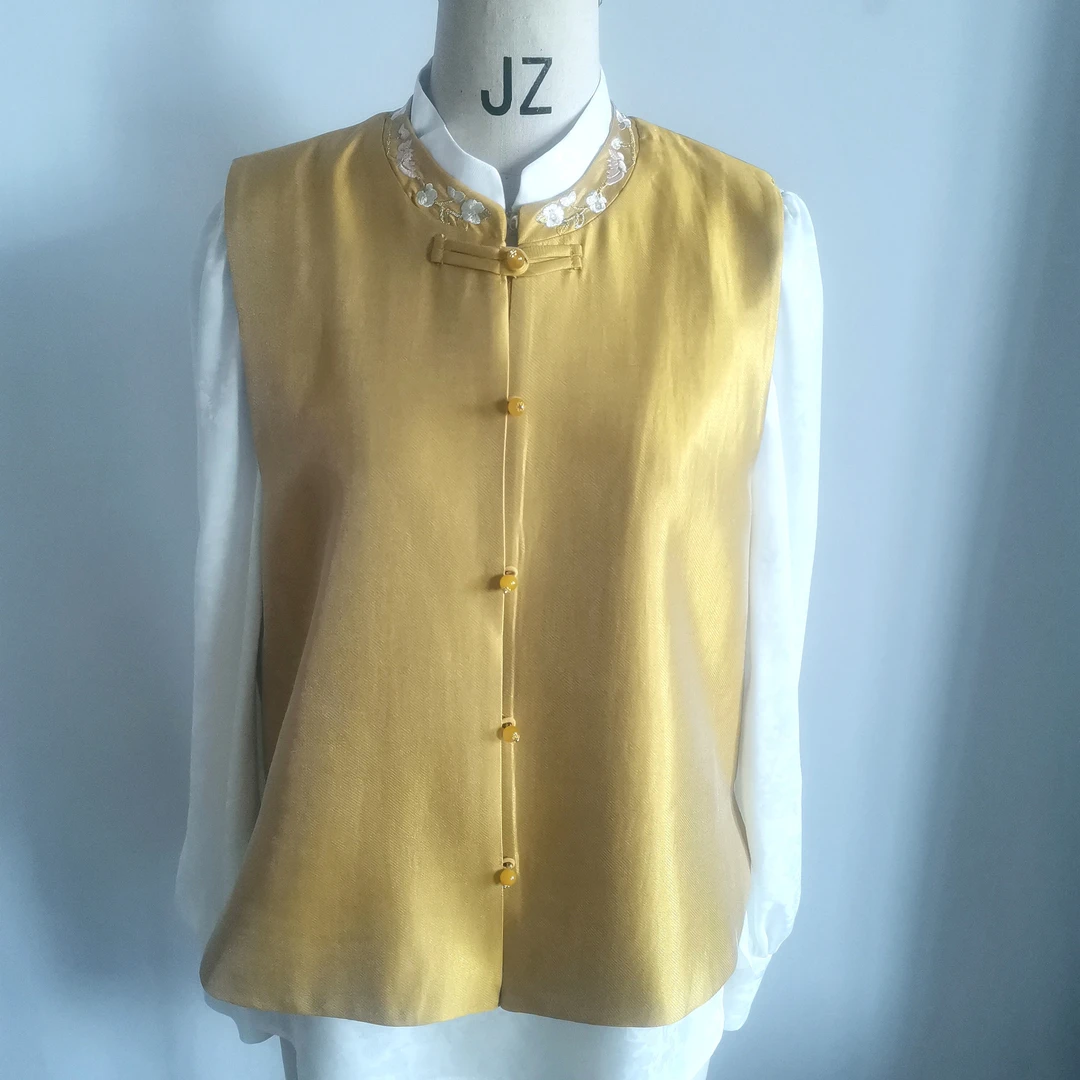 国风女士气质绣花马甲W52MK021415