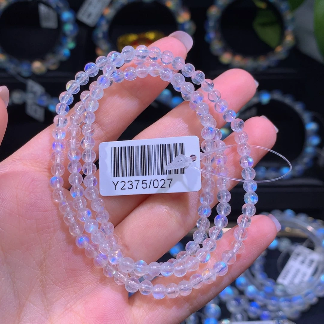 月光石手链未镶嵌猫****）Y2375#027 4.0mm