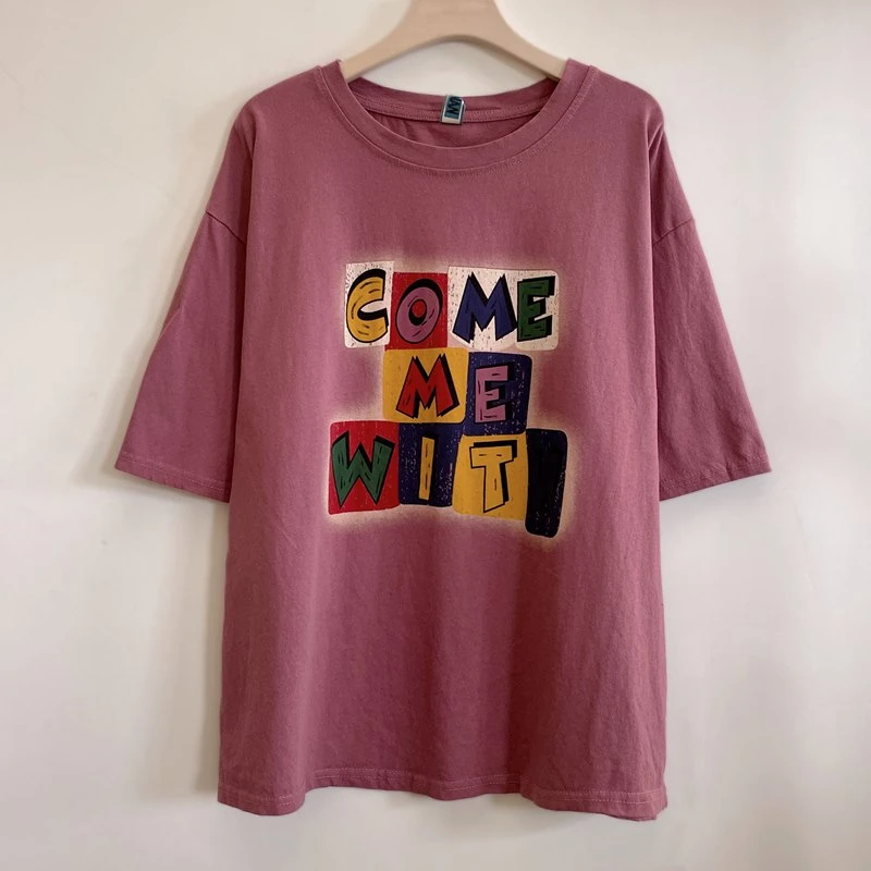 年轻中年妈妈装显瘦遮肉宽松休闲舒适夏季棉T恤2025新款YX105292