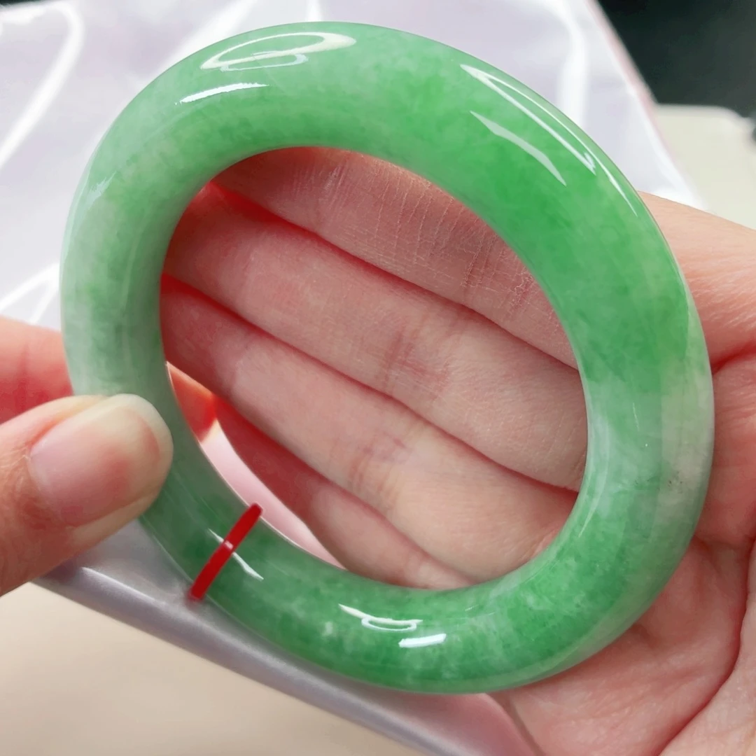 翡翠未镶嵌手镯54圈500075