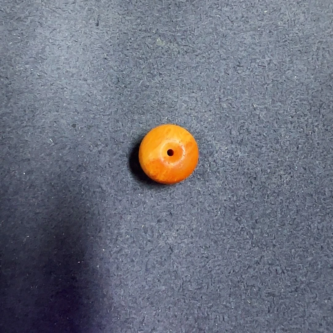 未镶嵌蜜蜡裸石0050橘皮老蜡单颗11mm左右