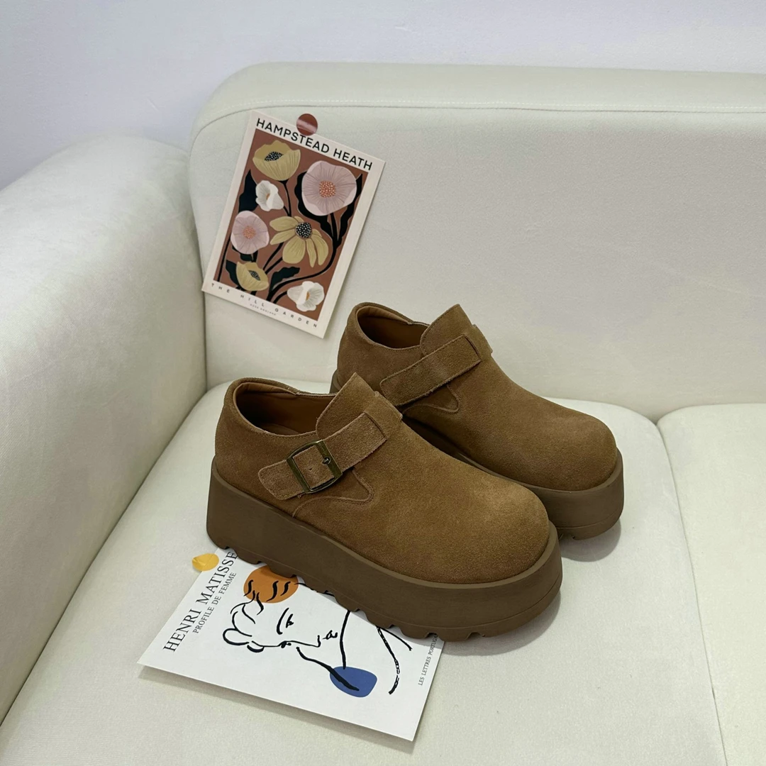 真皮厚底防滑百搭勃肯鞋全包2025春季新款鞋子女爆款软底博肯女鞋