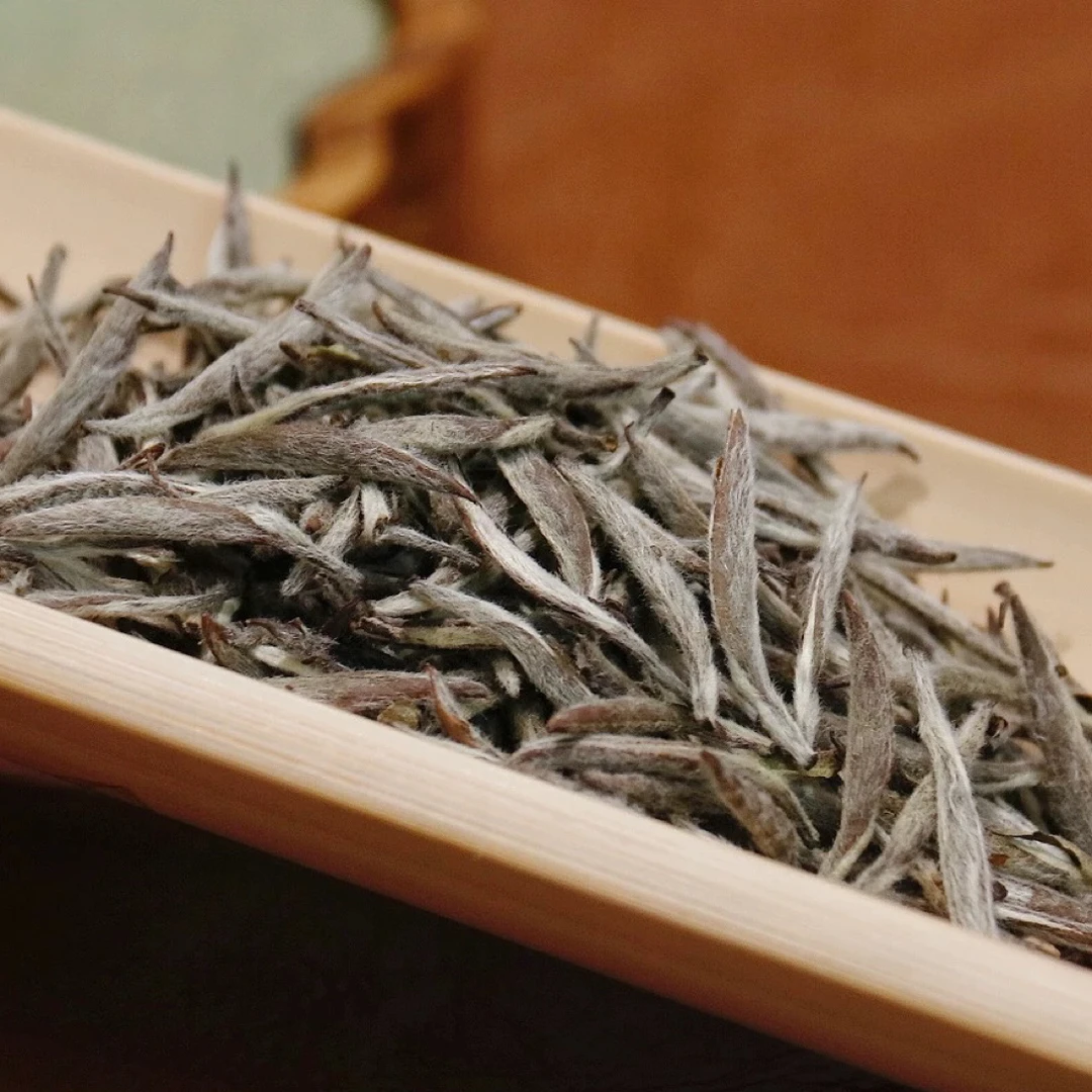 （奶香甜）2020年福鼎高山管阳白毫银针白茶传统日晒工艺散茶首采芽