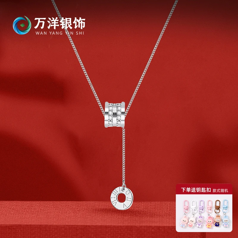 坠链均925银 小蛮腰银项链精致时尚轻奢气质简约设计感经典百搭