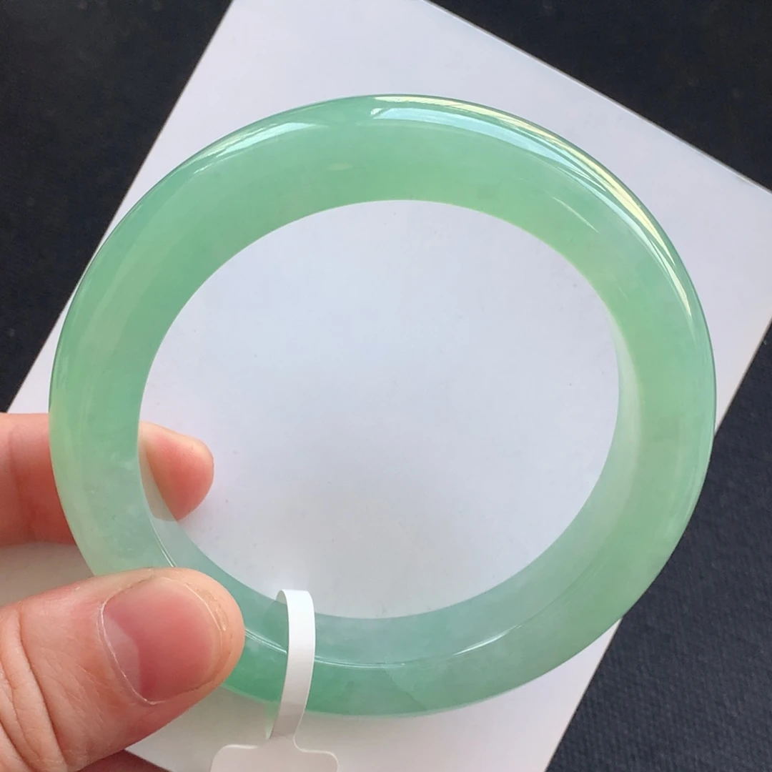 翡翠未镶嵌手镯94号55正