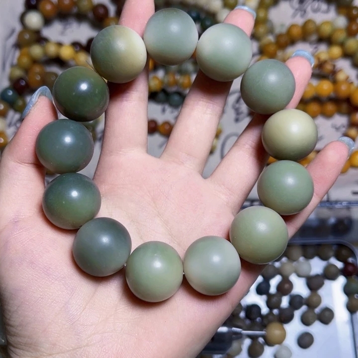 福***溢菩提根/象牙果吊坠卡20阴皮料瑕疵串