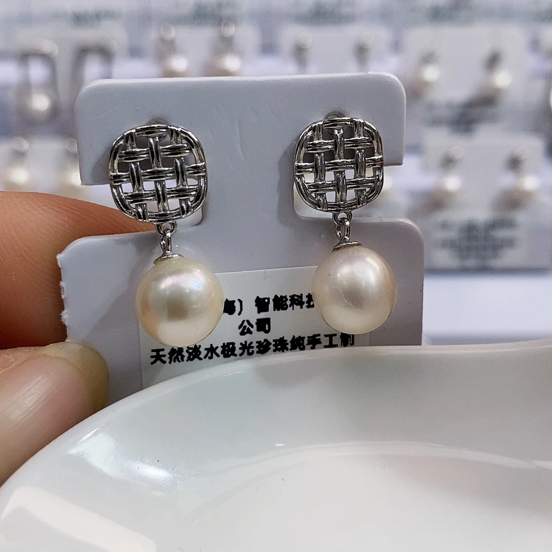 银S925镶嵌特价秒库存清货淡水极光设计款淡水珍珠