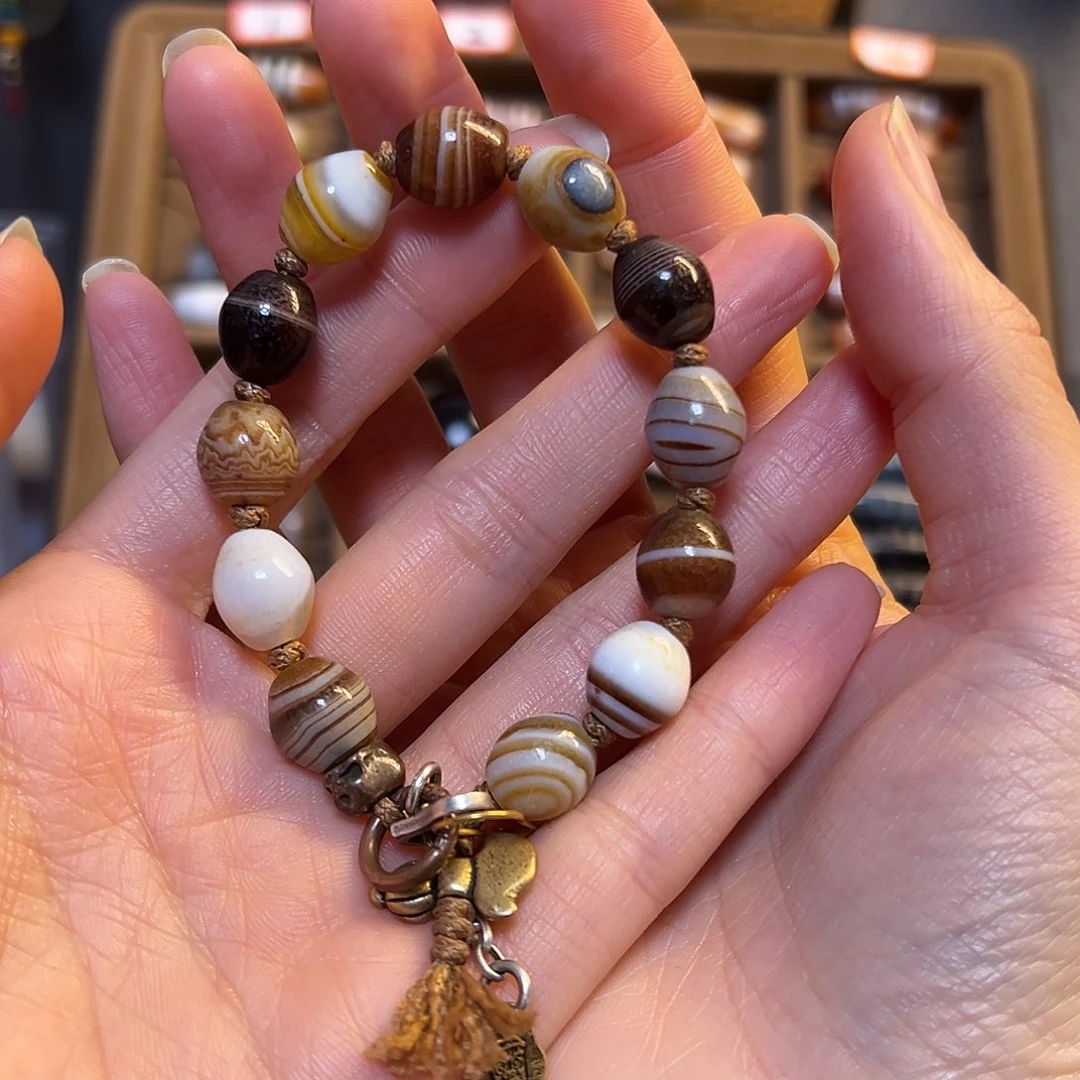 石英石纯铜手串儿