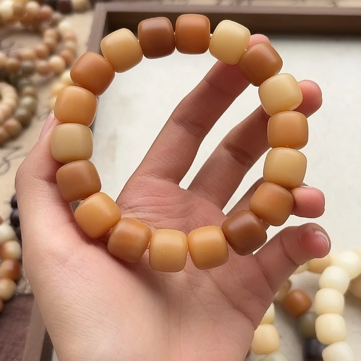 菩提根/象牙果手串卡14磨砂正桶微瑕5