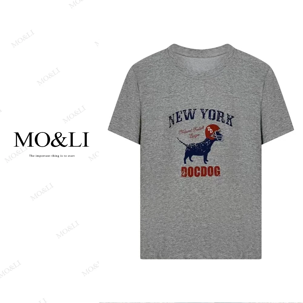 【YUYU store】印花小狗T休闲百搭短袖T恤上衣YT253032