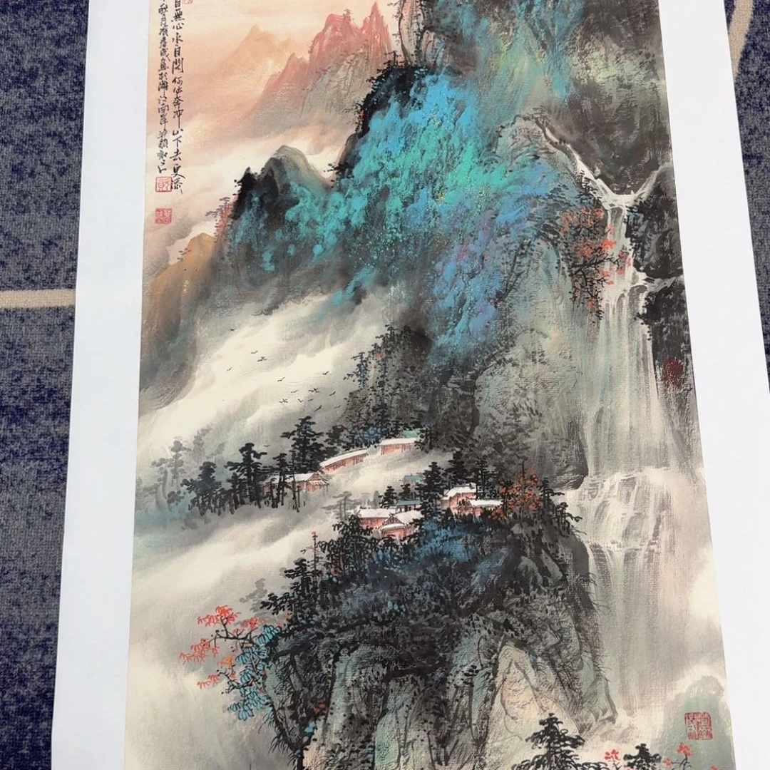 国画国画作品山水花鸟