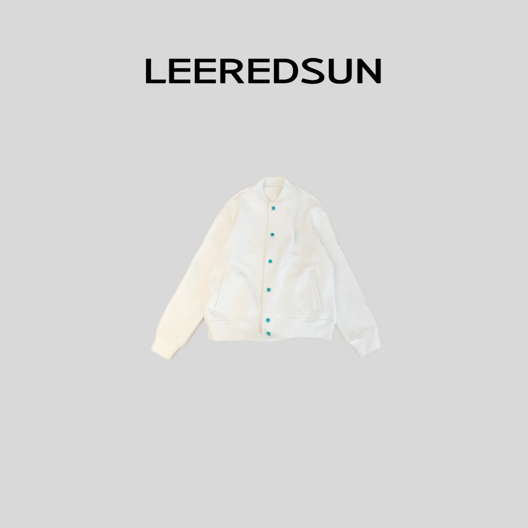 LEEREDSUN "冰雪奇缘" 刺绣绿松石夹克加绒百搭外套YY01WT3169