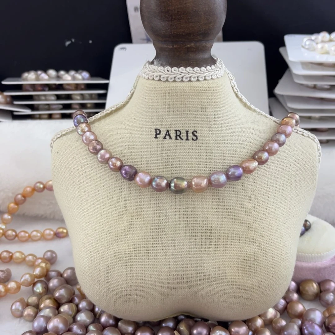 银S925镶嵌淡水珍珠手绳