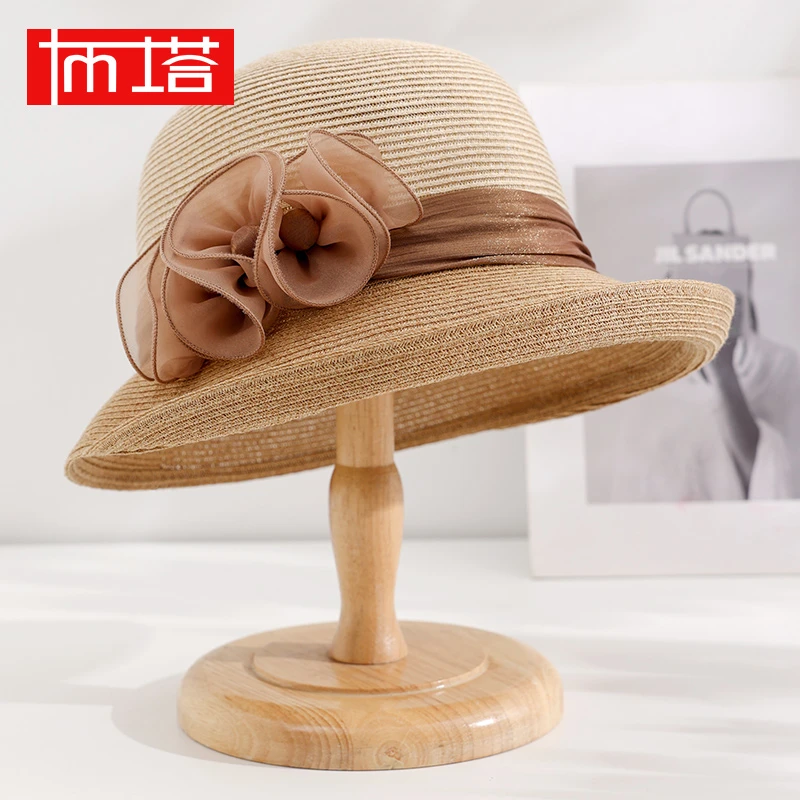 布塔草编遮阳防紫外线防晒帽时尚百搭太阳帽编织女士帽子1271