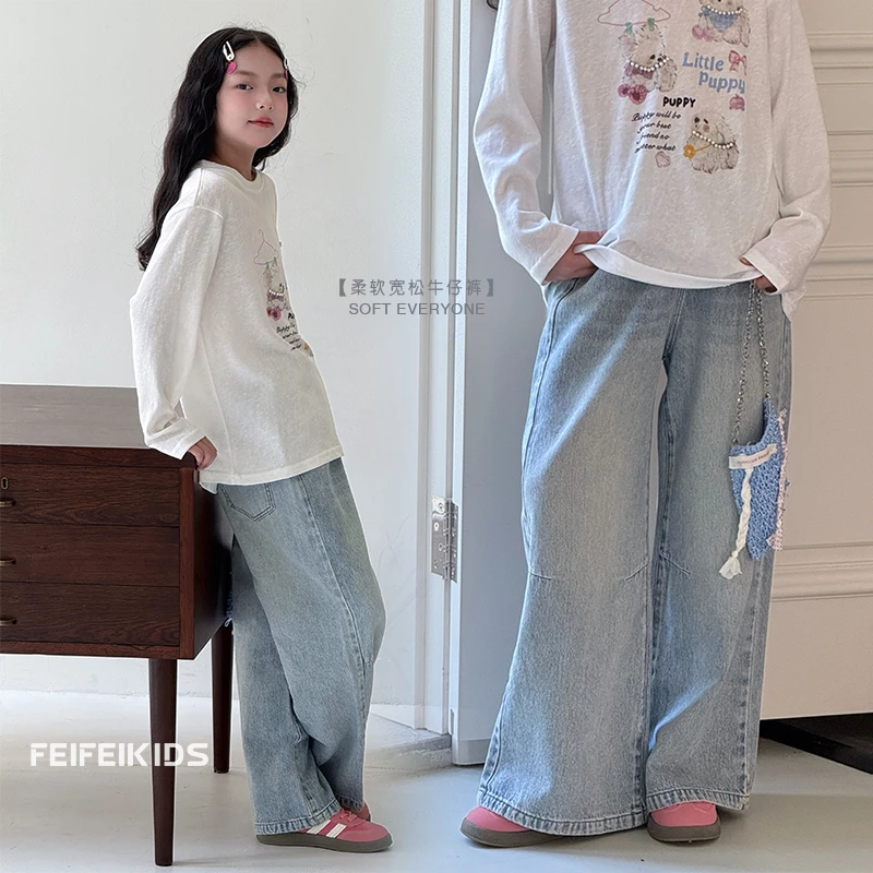 【9.17秋新品】女童秋日OOTD｜T恤+牛仔裤，永远的经典K53G7051