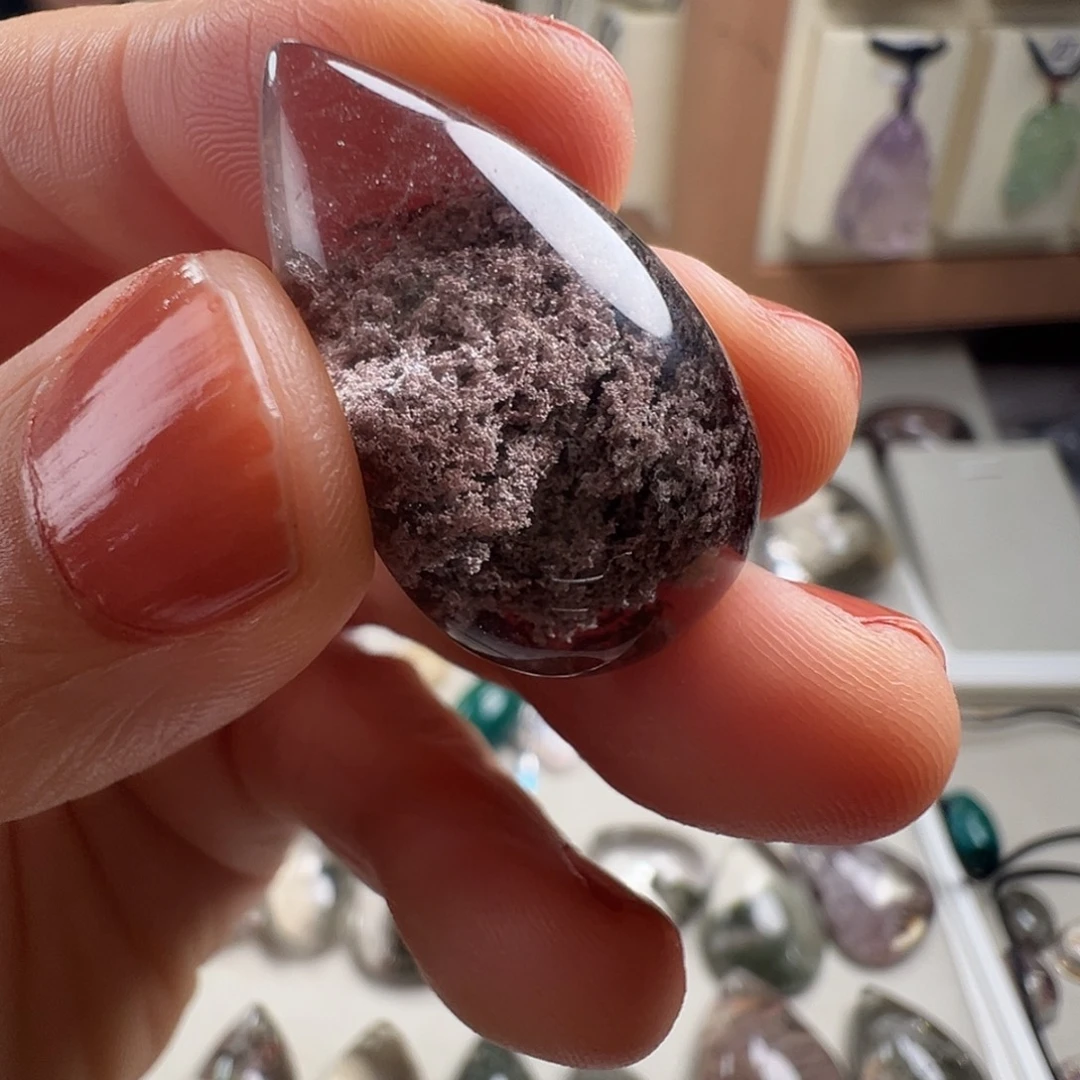 贝***贝银S925镶嵌水晶颈饰天然幽灵水晶
