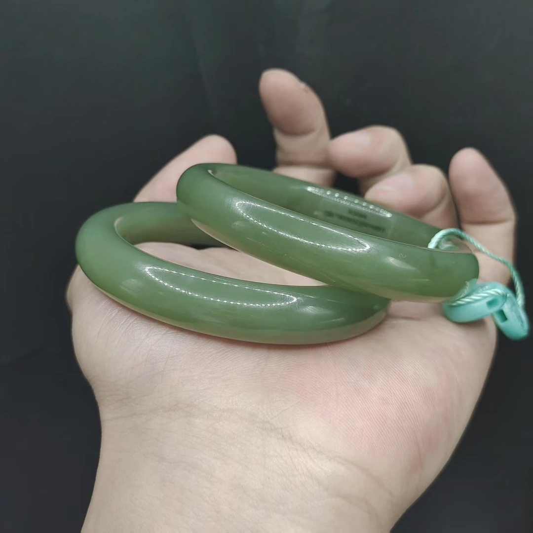 【老三珠宝】和田玉宽条手镯【多样性发其一】圈口52-64mm