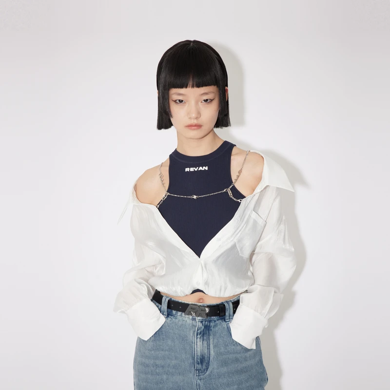 REVAN芮范质感拼接假两件衬衫RM30801118