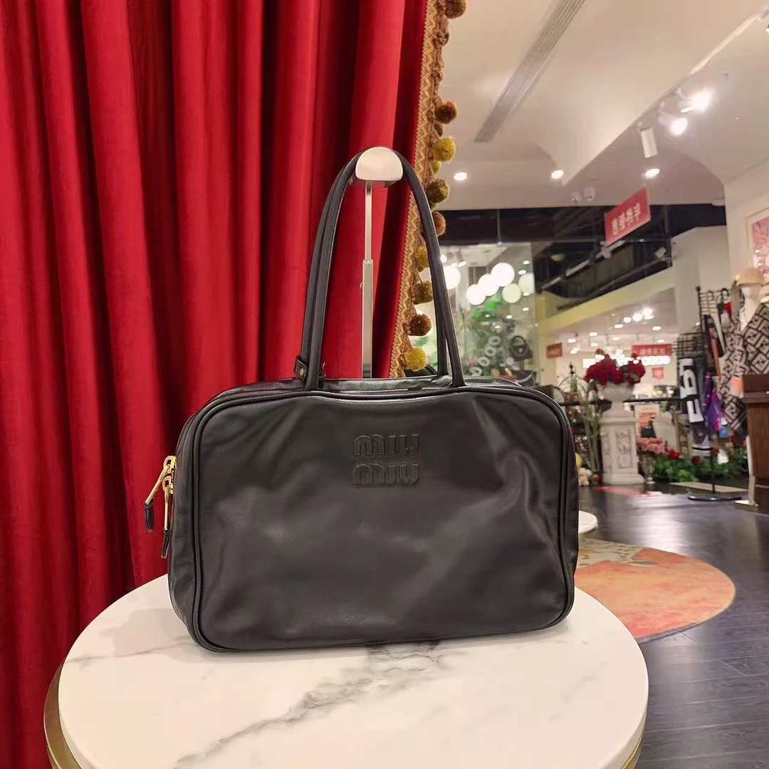 95新 MIU MIU/缪缪 GGS好好/缪缪保龄球大号单肩包芯片款50448867
