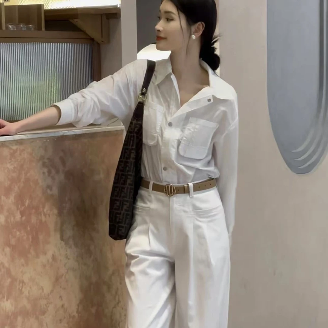 AMASS/阿玛施新款女装高级记忆面料外罩式廓形纯色衬衫5300913
