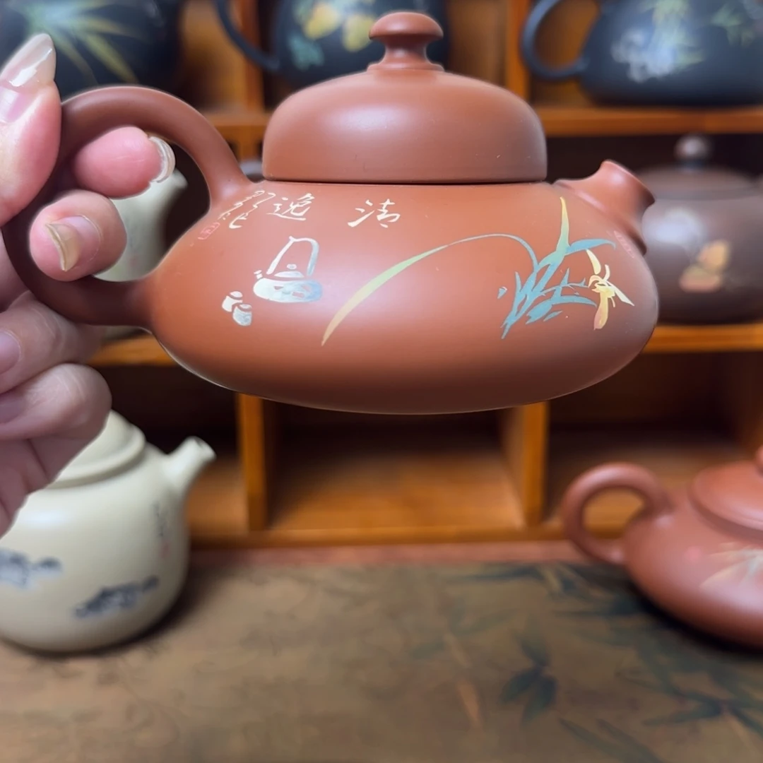 建水纯手工紫陶茶壶