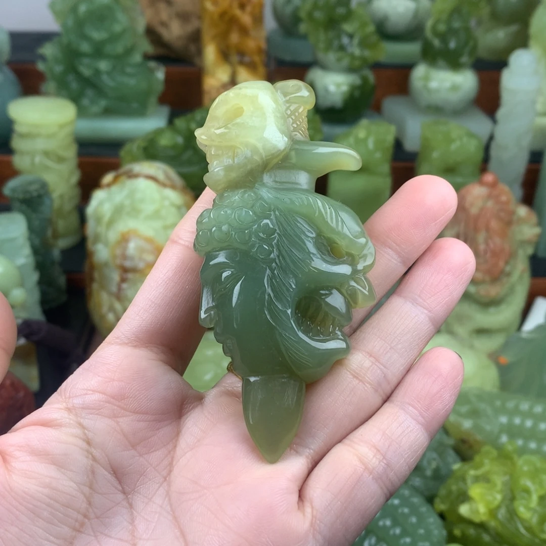岫玉未镶嵌手把件