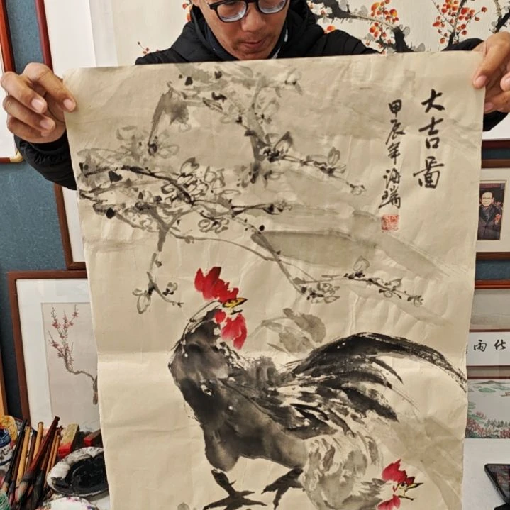 国画贾海瑞老师现场定制