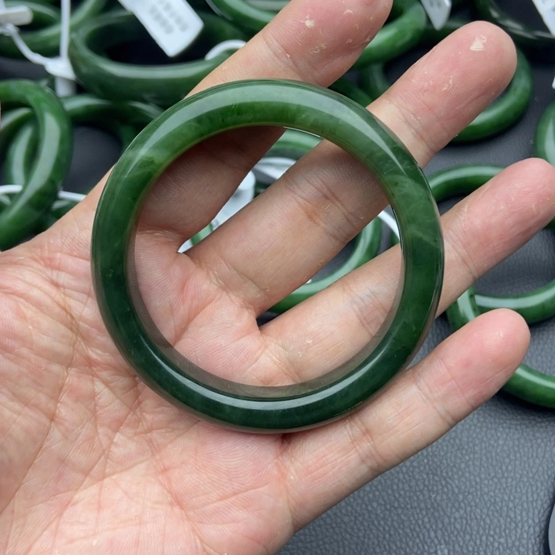 和田玉（碧玉）未镶嵌手镯16-55.8