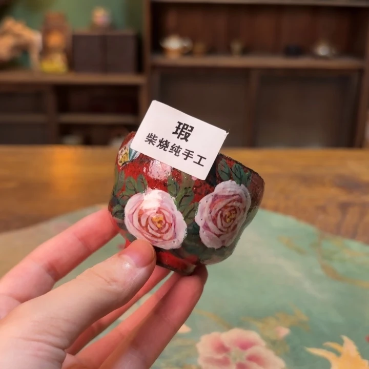 柴烧纯手工手绘陶瓷