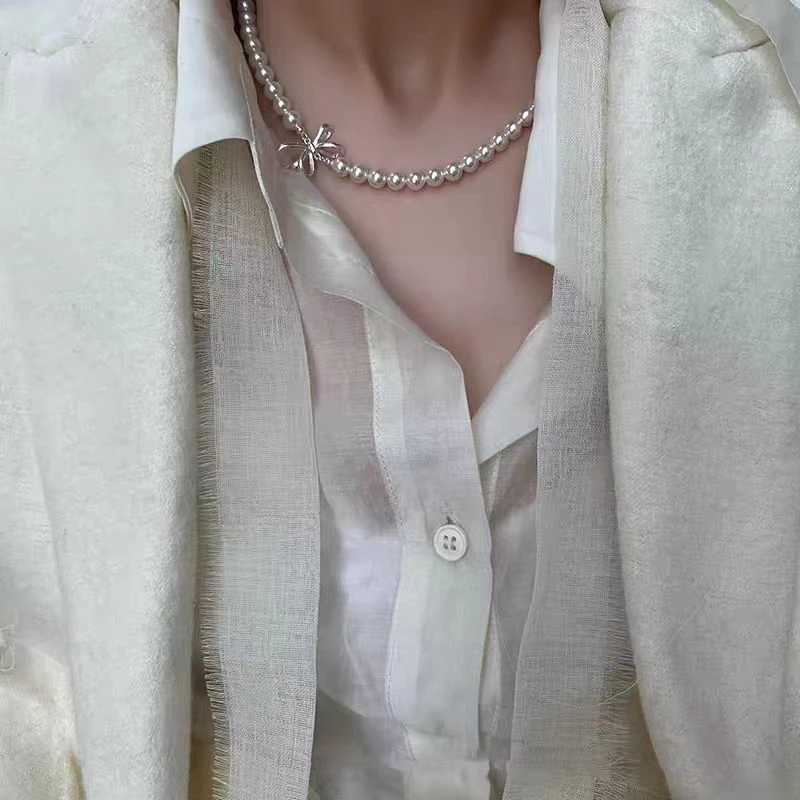 铜合金项链 温柔蝴蝶项链轻奢小众设计感高级锁骨链女