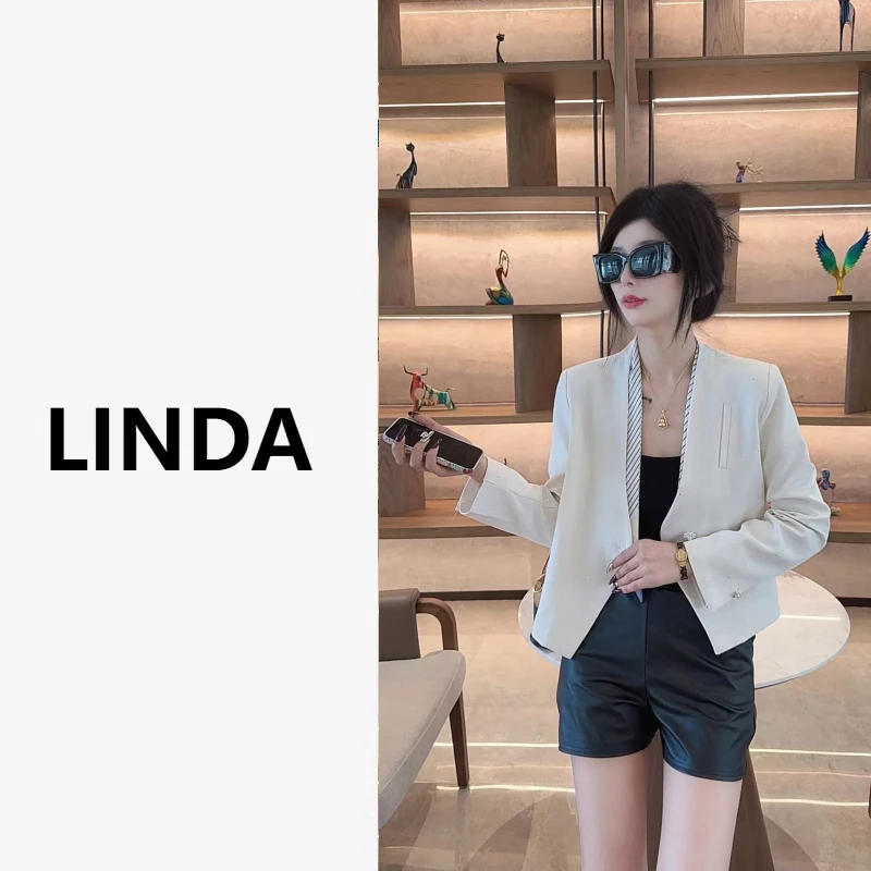 短款设计感小西装外套女2025新款宽松高级感小个子薄款气质西装