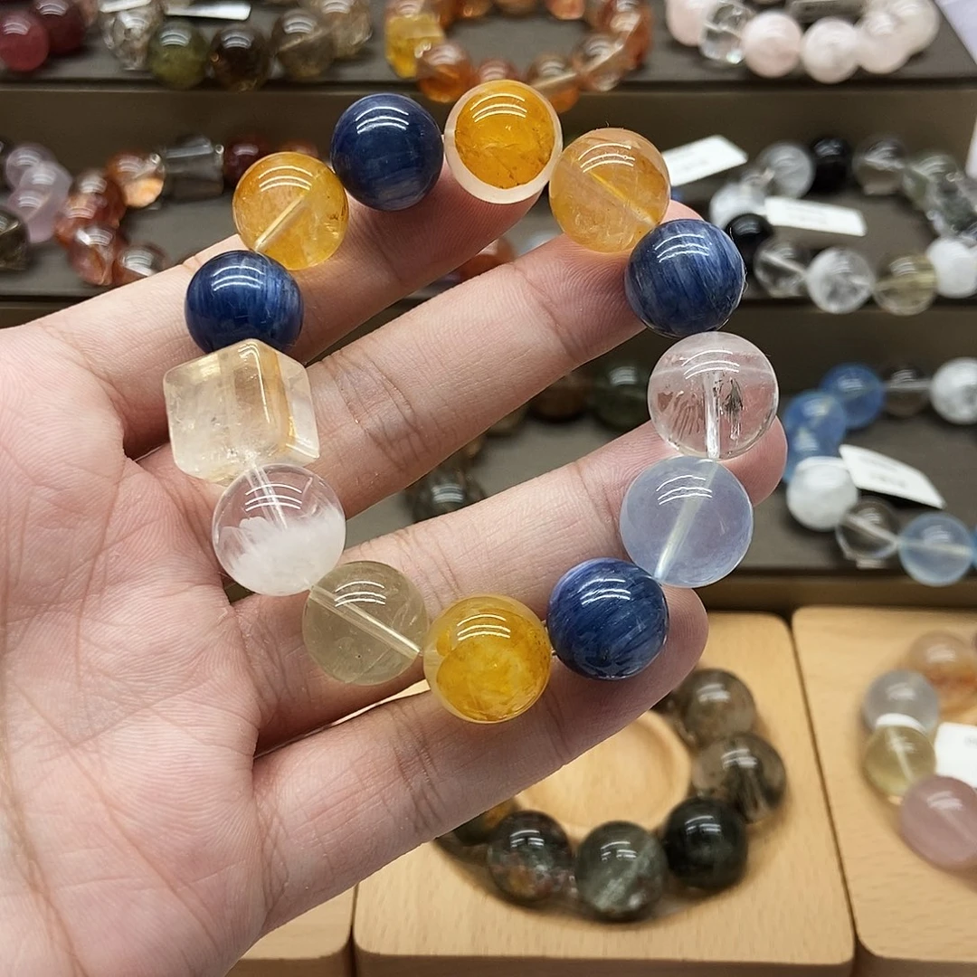 未镶嵌手链水晶青****女手串