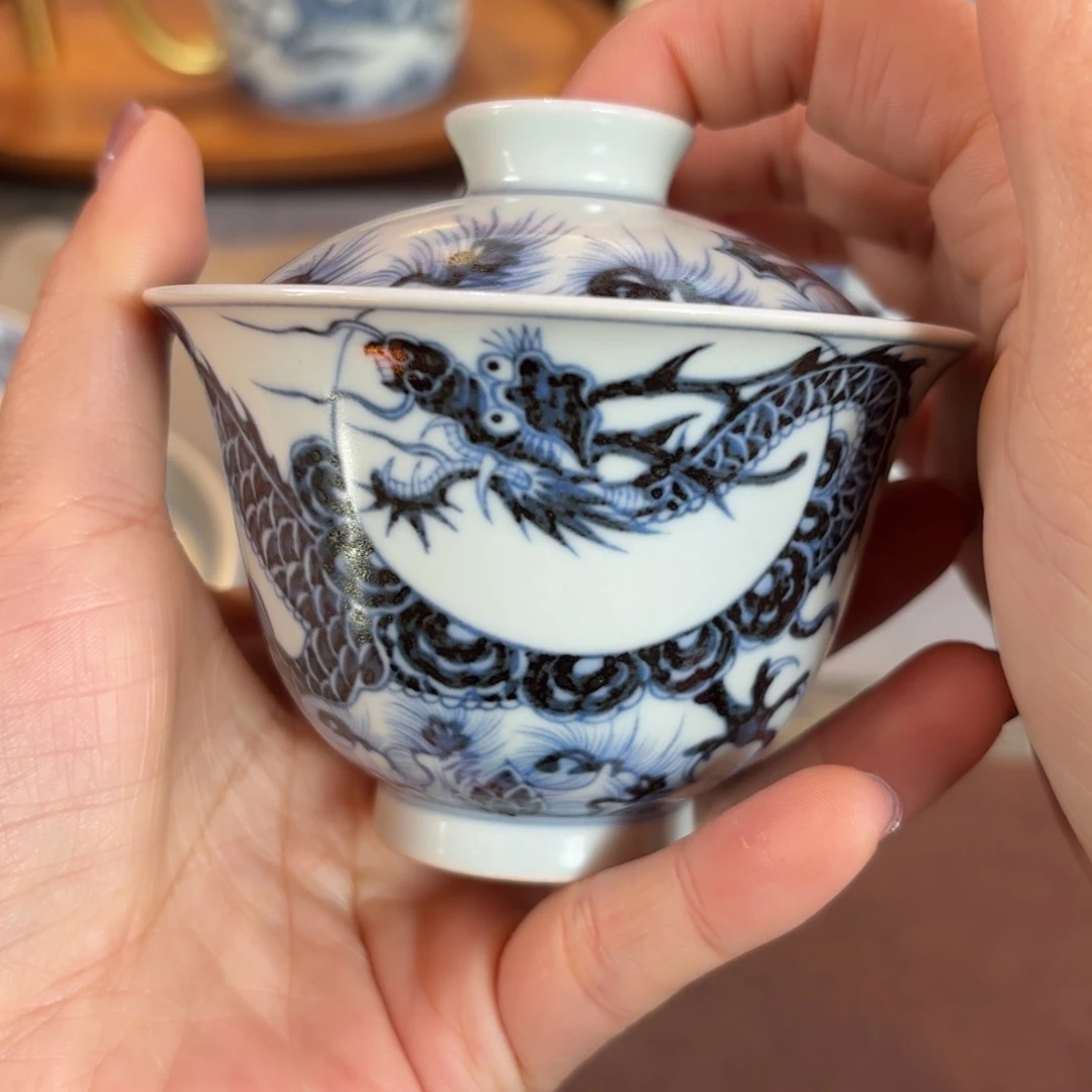 杯鱼化龙盖碗博陵造物