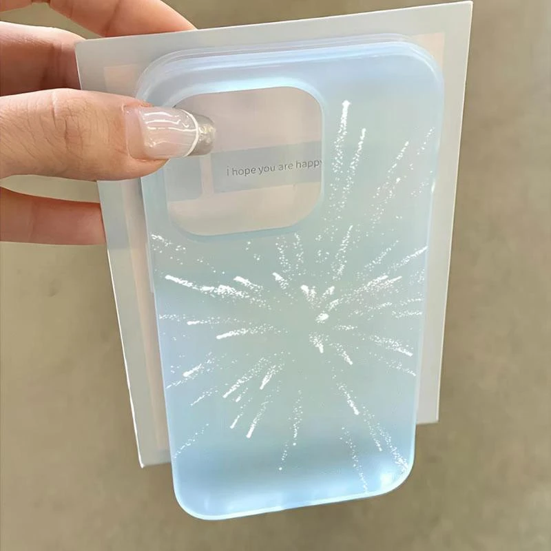 兰知春序色烟花适用苹果16/15/14手机壳iPhone 14PRO软13/12/11套