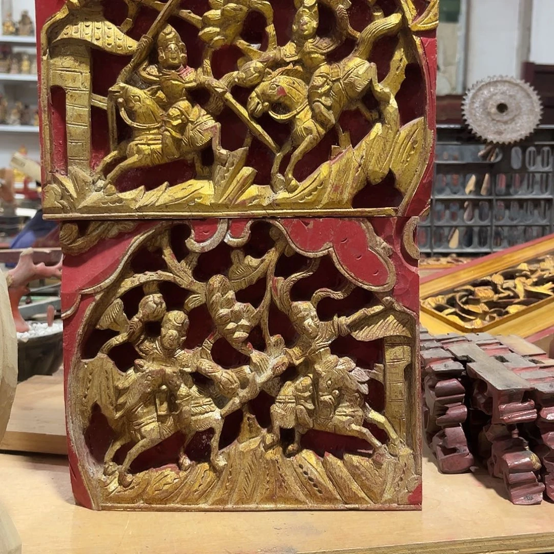 叶***舟香榧木木雕.花板.家具.古建构件.卡子花.结子