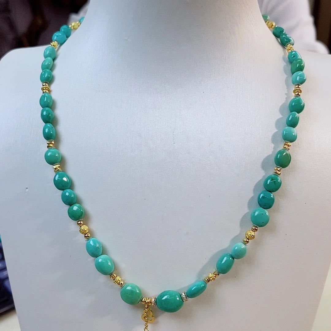 银S925镀金镶嵌绿松石珠宝奇石