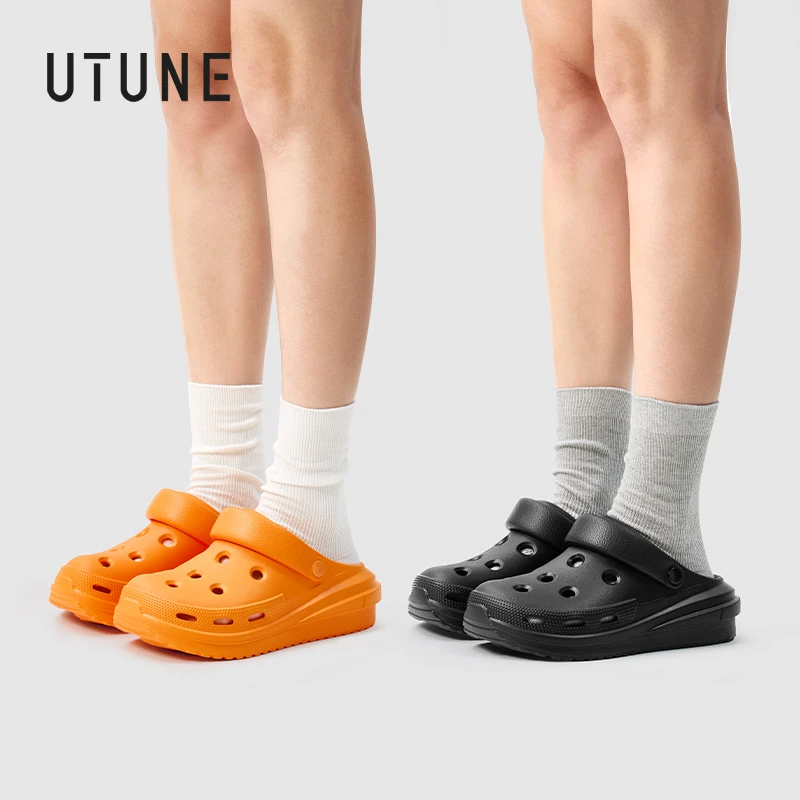 优调奶酪情侣厚底增高洞洞鞋女款2025夏季新款沙滩凉鞋户外防滑男