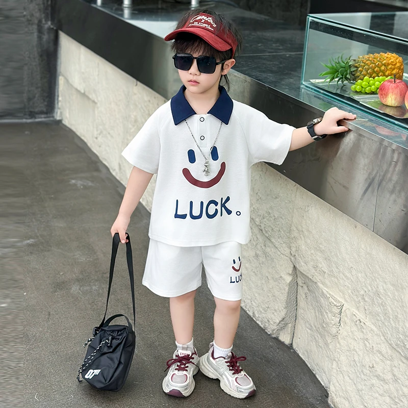 儿童网红服装潮酷痞帅童装宝宝衣服夏季薄款2025年款男童夏装套装