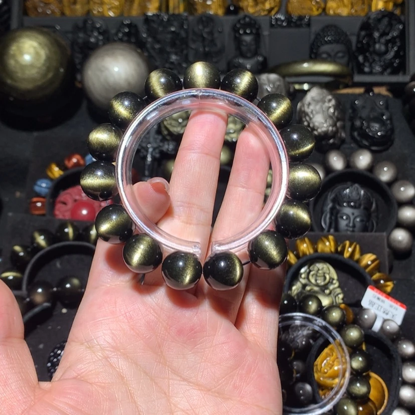 【闪购商品】黑曜岩手链未镶嵌v****h