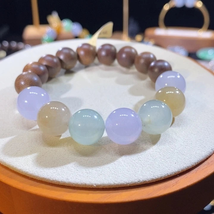 翡翠未镶嵌吊坠(不含链)翡翠西柚色手串