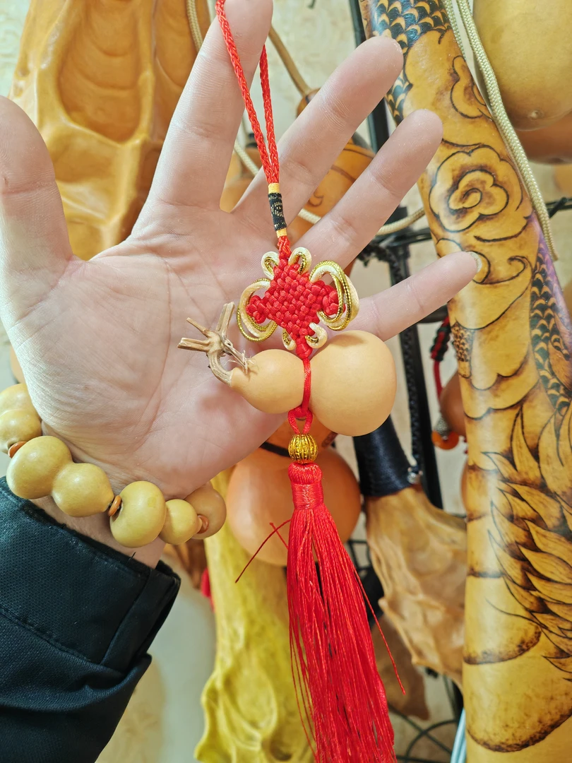 家居客厅玄关装饰品门对门小葫芦中国结