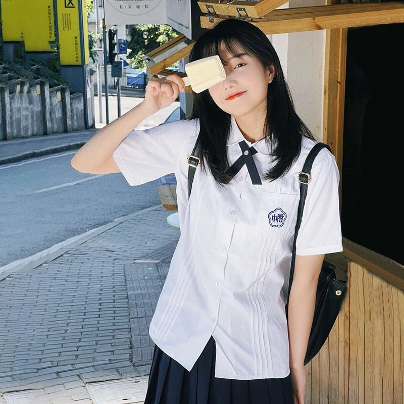 台湾校服套装附中学生jk制服白衬衫学院日系校园制服毕业班服夏季