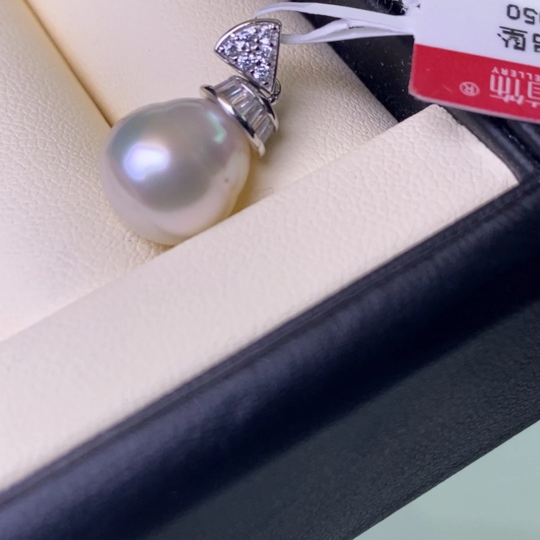 海水珍珠颈饰银S925镶嵌