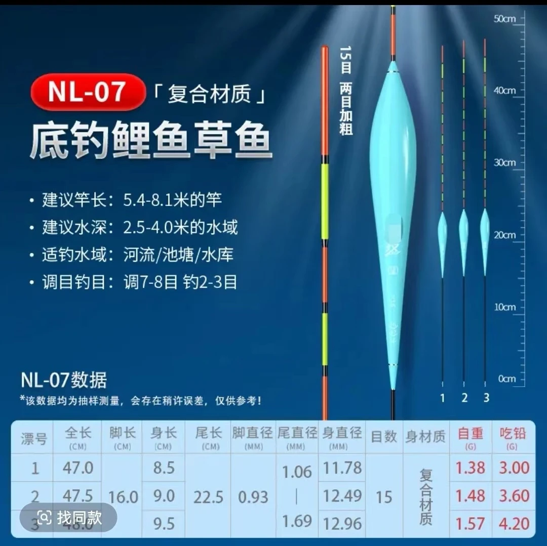 某泽纳米浮漂 水库黑坑垂钓鲫鱼鲤鱼等