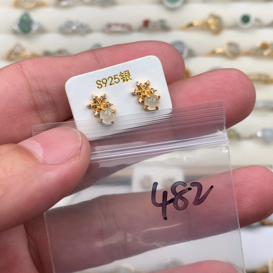 翡翠银S925镶嵌戒圈482